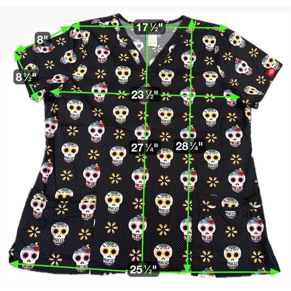 Assorted Halloween-Themed Scrub Tops Bundle XL Dickies UA Scrubs Disney 1-Pants - Picture 8 of 16